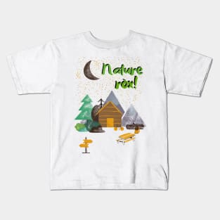 Nature Rox camping design Kids T-Shirt